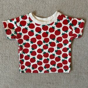 Hanna Andersson strawberry baby girls T-shirt 6-12 months
